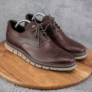 Cole Haan ZERØGRAND Wingtip Oxford Style C35254 Men’s Size 9.5 Waterproof